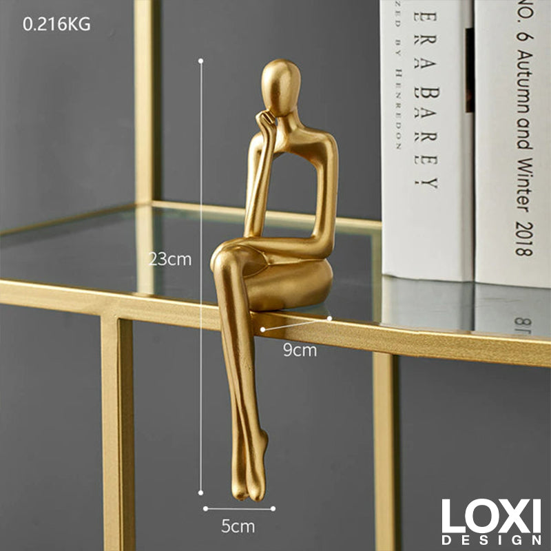 Loxi Design™ Golden Abstract Figures